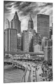 Stampa su alluminio New York Architecture and FDR Drive - Melanie Viola