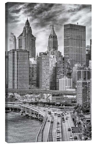 Leinwandbild New Yorker Architektur und FDR Drive
