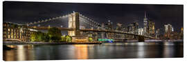 Lærredsbillede NYC skyline from the waterfront in Brooklyn - Melanie Viola