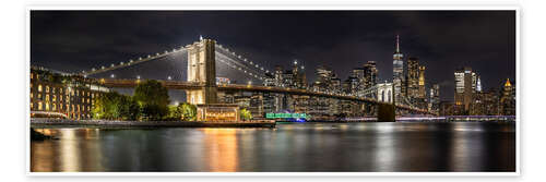 Poster NYC skyline from the waterfront in Brooklyn