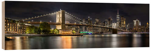 Obraz na drewnie NYC skyline from the waterfront in Brooklyn