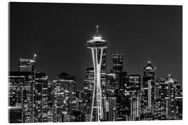 Akryylilasitaulu Seattle skyline at night - Melanie Viola