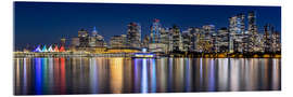 Akryylilasitaulu Vancouver evening panorama - Melanie Viola