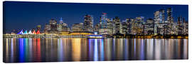 Canvas print Vancouver evening panorama - Melanie Viola