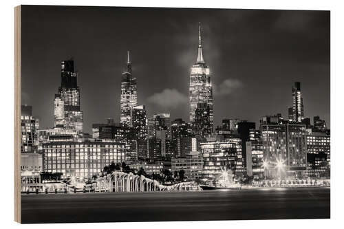 Tableau en bois Manhattan skyline with Little Island