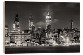 Tableau en bois Manhattan skyline with Little Island - Melanie Viola
