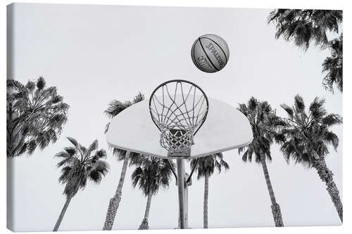 Canvas print Basketball and Palm Trees