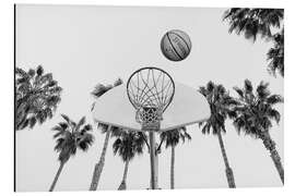 Magnettafel Basketball und Palmen