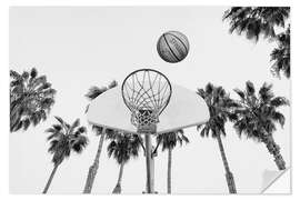 Adesivo murale Basketball and Palm Trees
