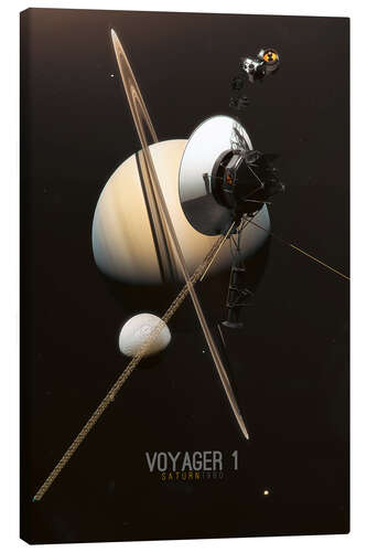 Lerretsbilde Voyager 1 - Saturn 1980