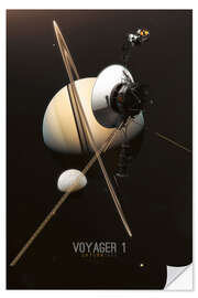 Wandsticker Voyager 1 - Saturn 1980