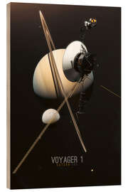 Cuadro de madera Voyager 1 - Saturn 1980