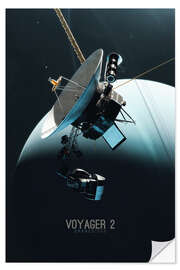 Wandsticker Voyager 2 - Uranus 1986