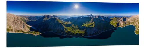 Stampa su vetro acrilico Lünersee Panorama, Austria