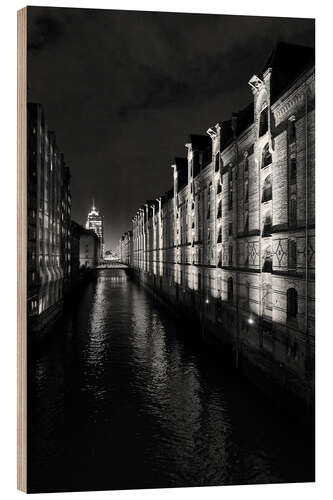 Cuadro de madera Hamburg Speicherstadt, Germany