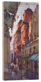 Holzbild Unter der Markise - Samira Yanushkova