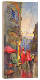 Wood print Life on the Terrace - Samira Yanushkova