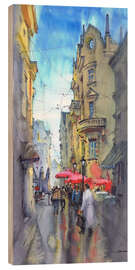 Quadro de madeira Cityscape with Terraces - Samira Yanushkova