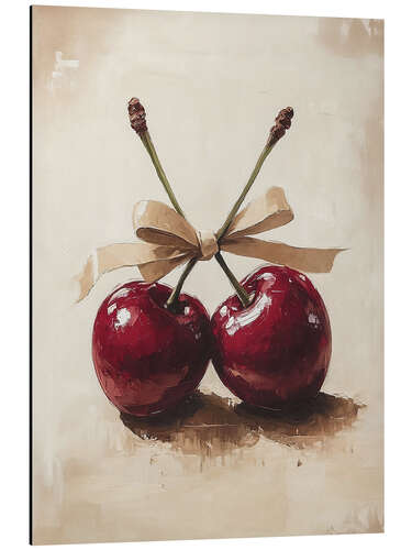 Cuadro de aluminio Two romantic cherries