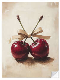 Sticker mural Two romantic cherries - Olga Telnova