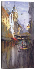 Lienzo Quiet Street with Cafés - Samira Yanushkova