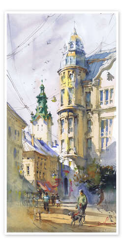 Póster Classic Cityscape