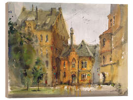 Holzbild Antikes Stadtbild - Samira Yanushkova