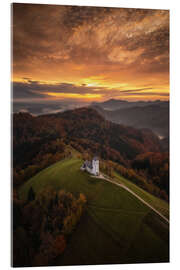 Acrylglasbild Love the sLOVEnian sunrise