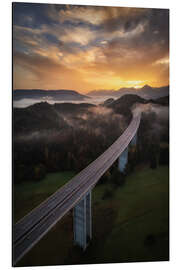 Cuadro de aluminio Bridge to sunrise, Austria - Martin Podt