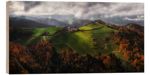 Wood print Fairy tale land in Slovenia