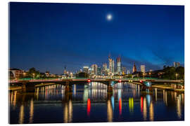 Acrylglasbild Frankfurt am Main, Skyline bei Nacht - Jan Wehnert