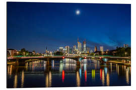 Cuadro de aluminio Frankfurt am Main, skyline at night - Jan Wehnert