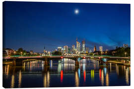 Canvas print Frankfurt am Main, skyline at night - Jan Wehnert