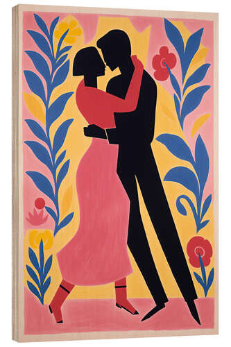 Obraz na drewnie Romantic Dancers