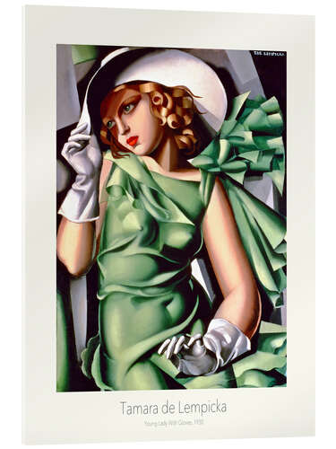 Acrylglas print Young Lady With Gloves, 1930