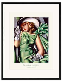 Gerahmter Kunstdruck Young Lady With Gloves, 1930