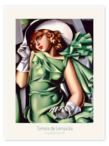 Poster Young Lady With Gloves, 1930