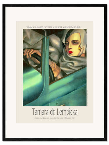 Gerahmter Kunstdruck Autoportrait, Quote, 1929