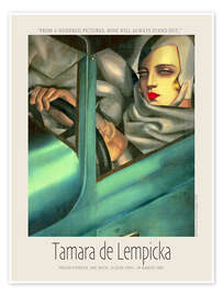 Wall print Autoportrait, Quote, 1929 - Tamara de Lempicka