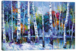 Tableau sur toile Frozen Blue Pond - Leon Devenice