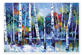 Stampa Frozen Blue Pond - Leon Devenice