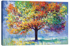 Canvastavla Colourful Tree of Life Abstract - Leon Devenice