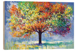 Cuadro de madera Colourful Tree of Life Abstract - Leon Devenice