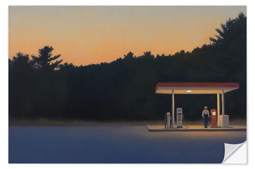 Naklejka na ścianę Twilight at the Gas Station