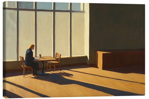 Canvas print Sunlight in a Cafeteria