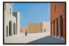 Gerahmter Kunstdruck Leeres Dorf