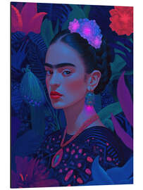 Magnettafel Frida Kahlo in Blue