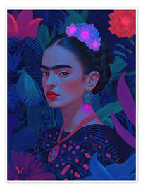 Poster Frida Kahlo in Blue