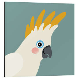 Alubild Porträt Kakadu, blau - Julia Reyelt