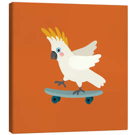 Canvastavla Cockatoo with skateboard - Julia Reyelt